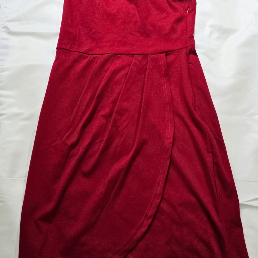 Elegant Red One Shoulder Dress